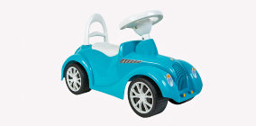 Толокар каталка Ретро Орион Детская машинка каталка 900 Ретро Orion. Цвета в ассортименте: голубой, белый, бордовый и розовый. Размер: 64/36/26 см. 