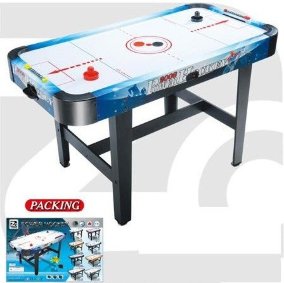 Хоккейный стол ZC 3007 C Воздушный хоккей ZC 3007 С в свой набор включает: шайба, клюшки, сетевой адаптер и игровой стол с встроенным вентилятором. Размер: 124,5/65/76 см
