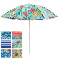 Зонт пляжный "Designs" d1.8м с наклоном серебро MH-0035 (12шт)