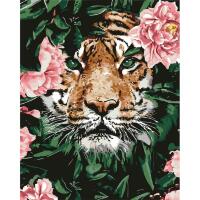Набор для росписи по номерам "Отважный тигр" 40*50см