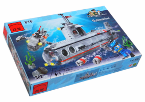 Конструктор Brik 816 Подводная лодка Конструктор детский Брик 816 состоит с 382 деталей. Имеются двигающиеся элементы. Размер: 41/27/7 см.