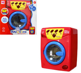 Стиральная машинка для детей Детская стиральная машинка для детей с реалистичными звуками и подсветкой. Четыре режима работы. Барабан крутится. Размер игрушки: 24/18/14 см