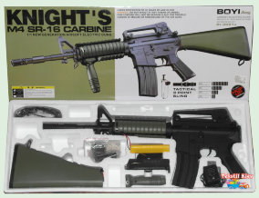 Автомат M4 SR-16 Knight&#039;s carbine Модель пневматического автомата M4 SR-16 Knight это полно масштабная копия автомата M16 которая находится на вооружении американских спец подразделений.